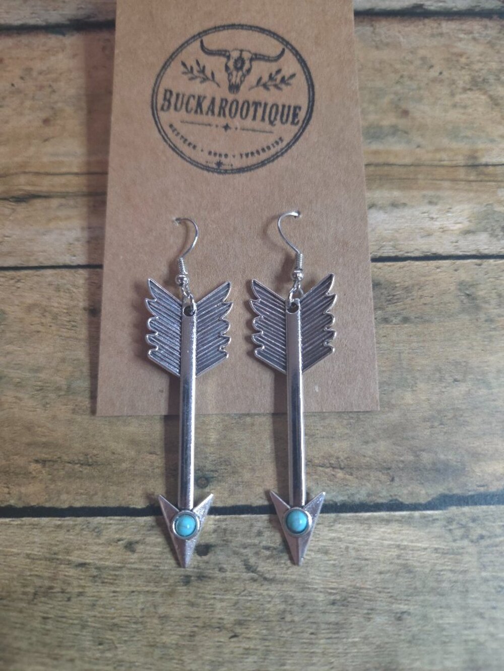 Turquoise Arrow Earrings Western Boho Long Rodeo Dangle Jewelry